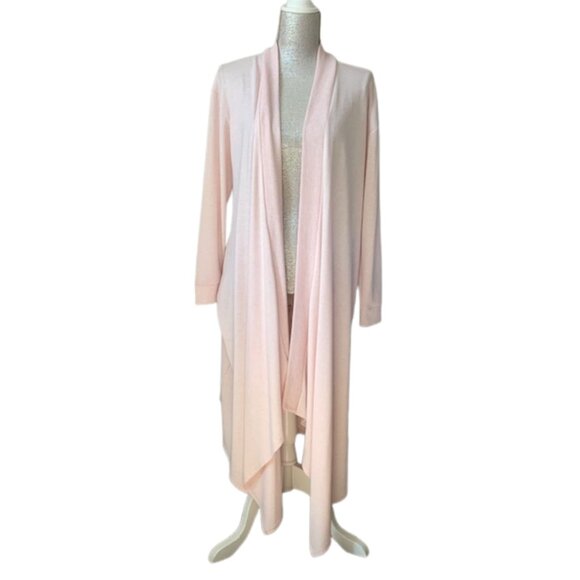 1 STATE Drape Front Cardigan in Light Pink, Size LARGE. - Picture 11 of 14